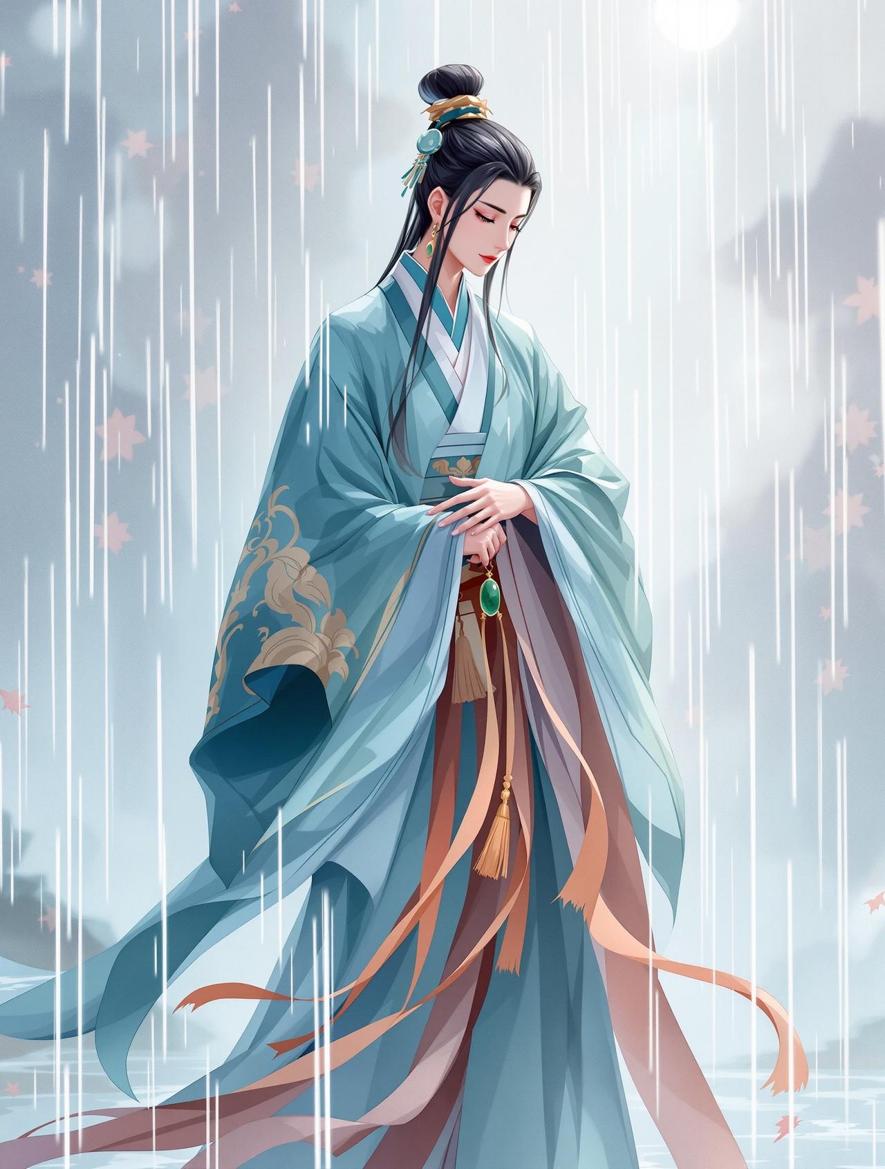 天天漫画 - 青衫烟雨录，一袭青衫，半城烟雨，红尘万丈不及你回眸一瞬