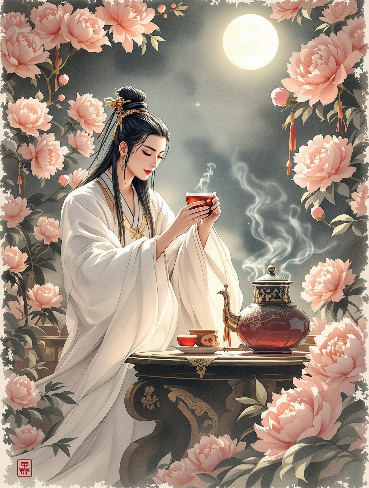 天天漫画 - 花间辞，花间一壶酒，独酌无相亲